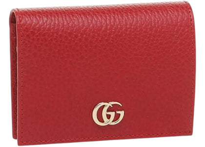 Gucci GG Marmont Card Case Wallet Red - authentic Gucci product