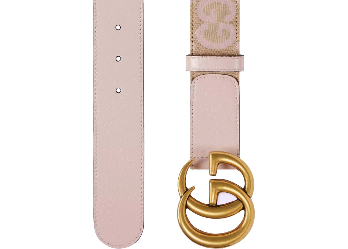 Gucci GG Marmont Jumbo GG Belt Beige/Light Pink - vue secondaire B