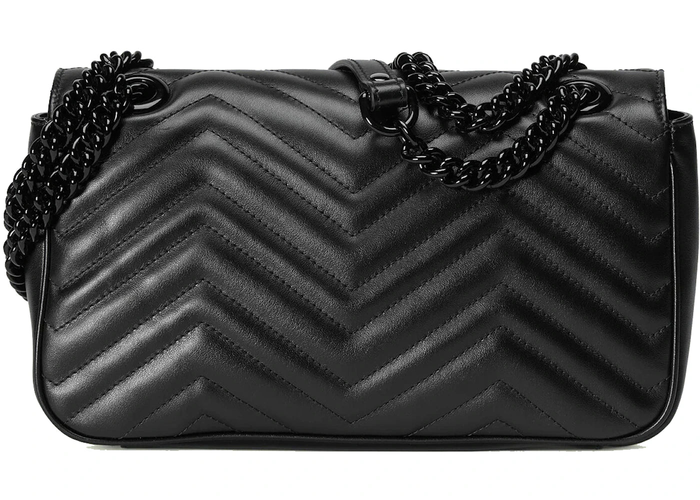 Gucci GG Marmont Matelasse Shoulder Bag Small Black/Black - vue secondaire A