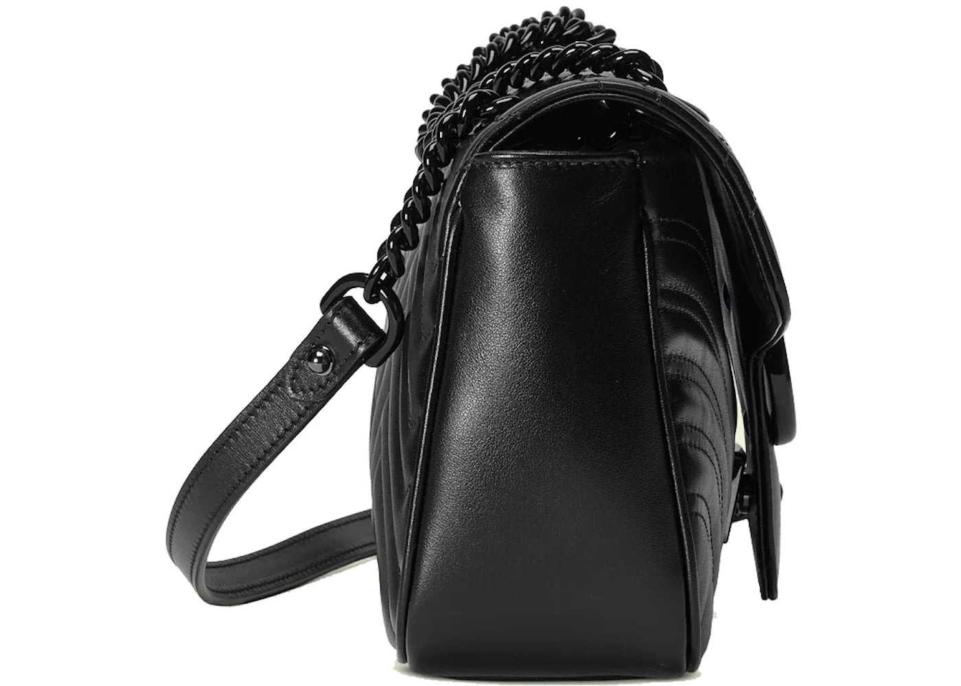 Gucci GG Marmont Matelasse Shoulder Bag Small Black/Black - vue secondaire B