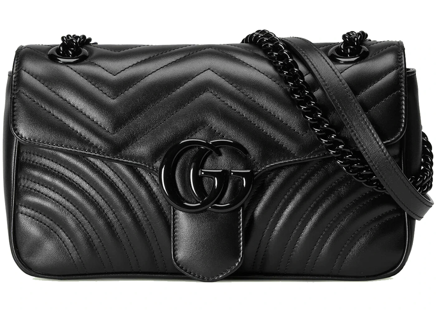 Gucci GG Marmont Matelasse Shoulder Bag Small Black/Black - vue 360