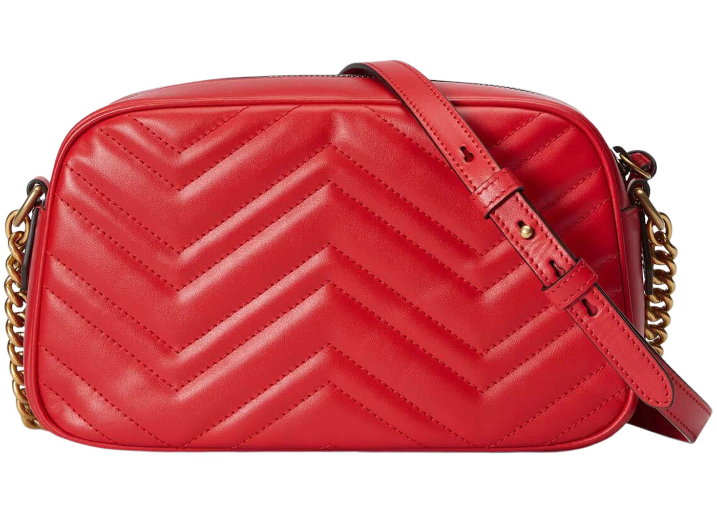 Gucci GG Marmont Matelasse Small Shoulder Bag Red - vue secondaire B
