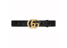 Gucci GG Marmont Matelasse Wide Belt Black - vue 360
