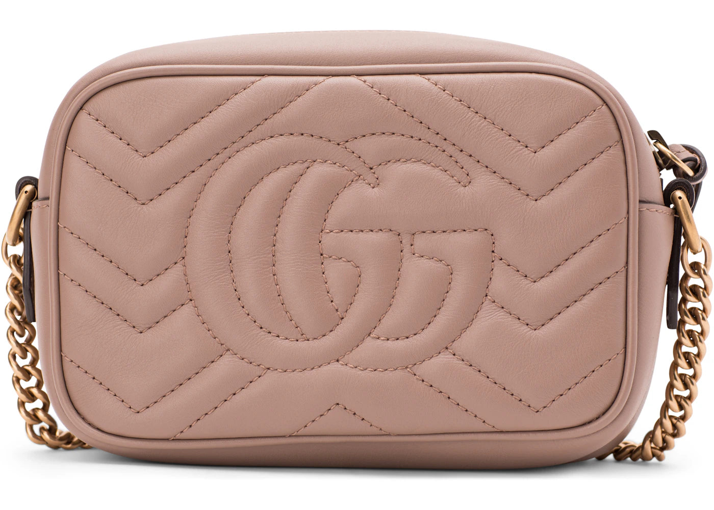 Gucci GG Marmont Matelassé Mini-Kameratasche, Altrosa - vue secondaire A