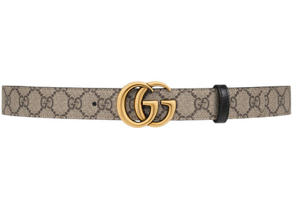 Gucci GG Marmont Reversible Belt GG Supreme Beige/Ebony/Black - product view 2