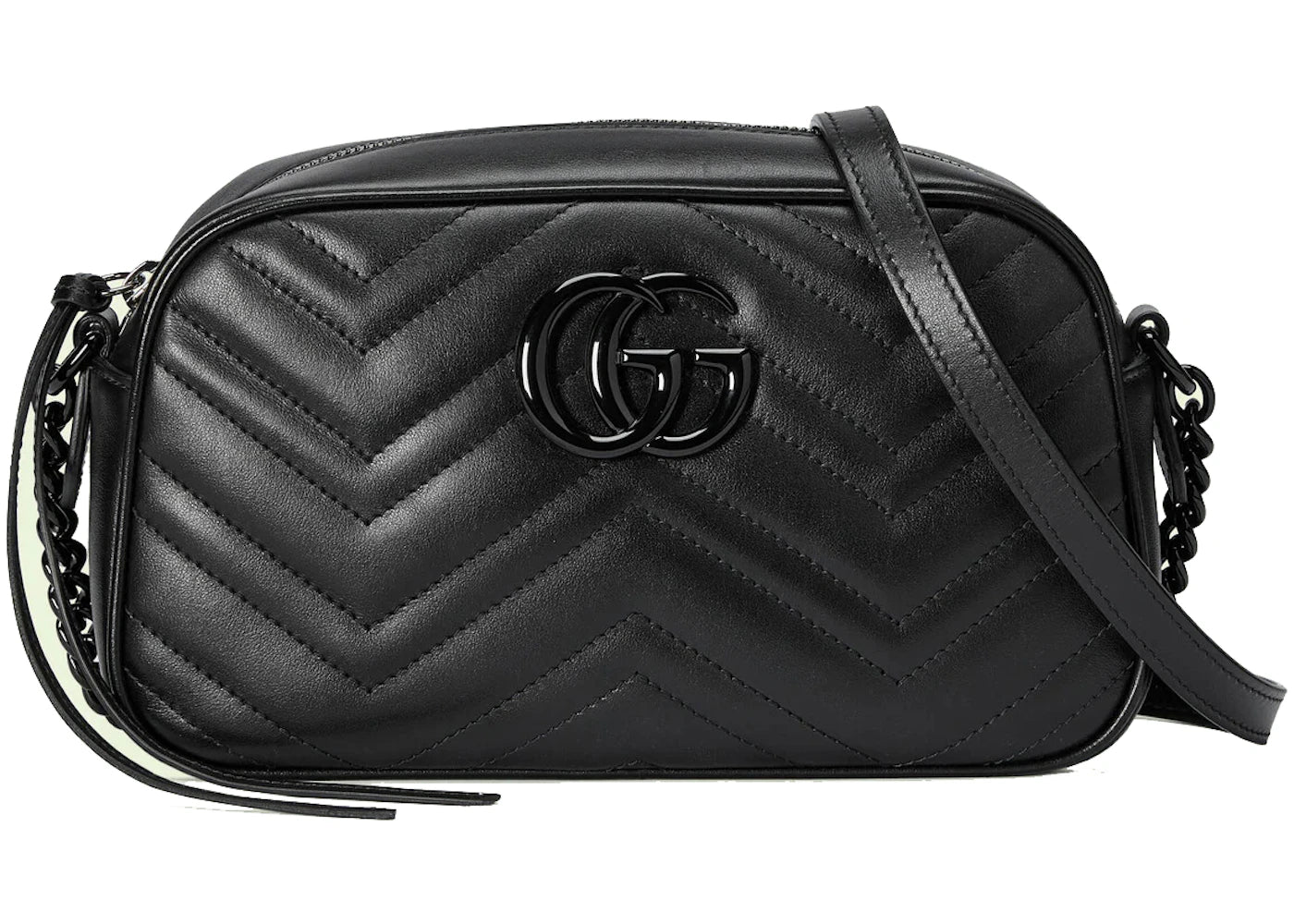 Gucci GG Marmont Shoulder Bag Small Black/Black - vue 360