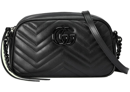 Gucci GG Marmont Shoulder Bag Small Black/Black - authentic Gucci product