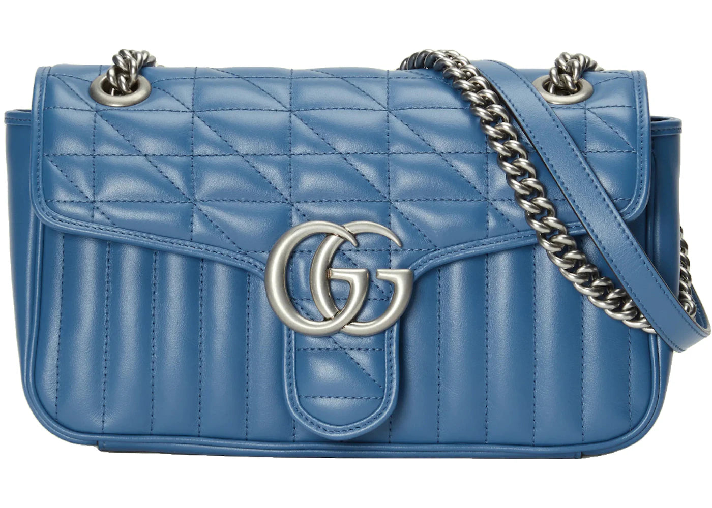 Gucci GG Marmont Small Blue Matelassé - vue 360