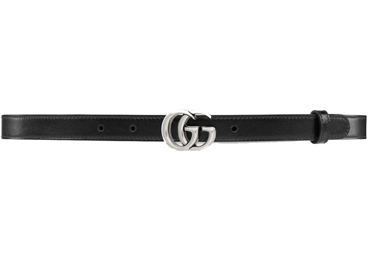 Gucci GG Marmont Belt Palladium-toned Buckle .8 Width Black - vue secondaire B
