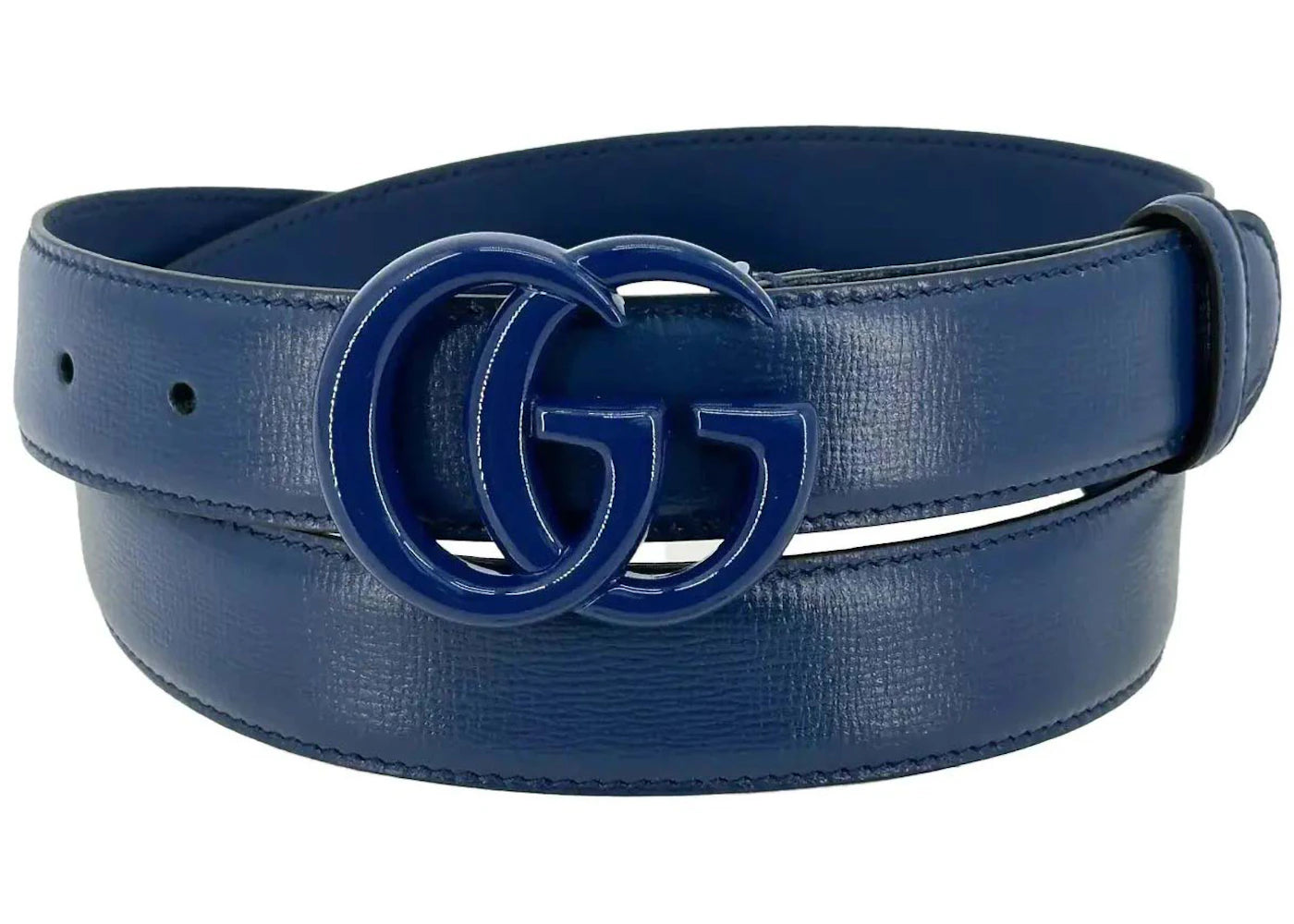 Gucci GG Marmont Thin Belt Blue - vue secondaire A