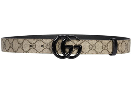 Gucci GG Marmont Thin Belt GG Supreme Beige/Ebony - authentic Gucci product