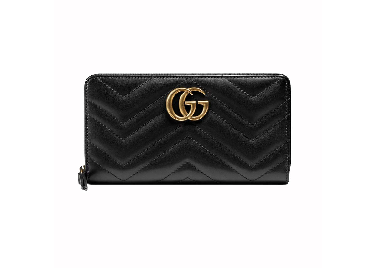 Gucci GG Marmont Zip Around Wallet Black - vue secondaire A