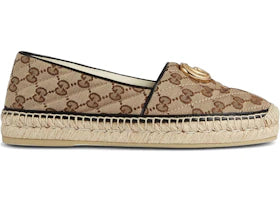 Gucci GG Matelassé Canvas Espadrilles Beige Black (Women's) - vue 360