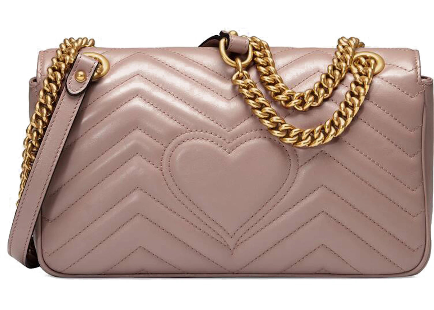 Gucci GG Matelasse Shoulder Bag Mini Dusty Pink - vue secondaire A
