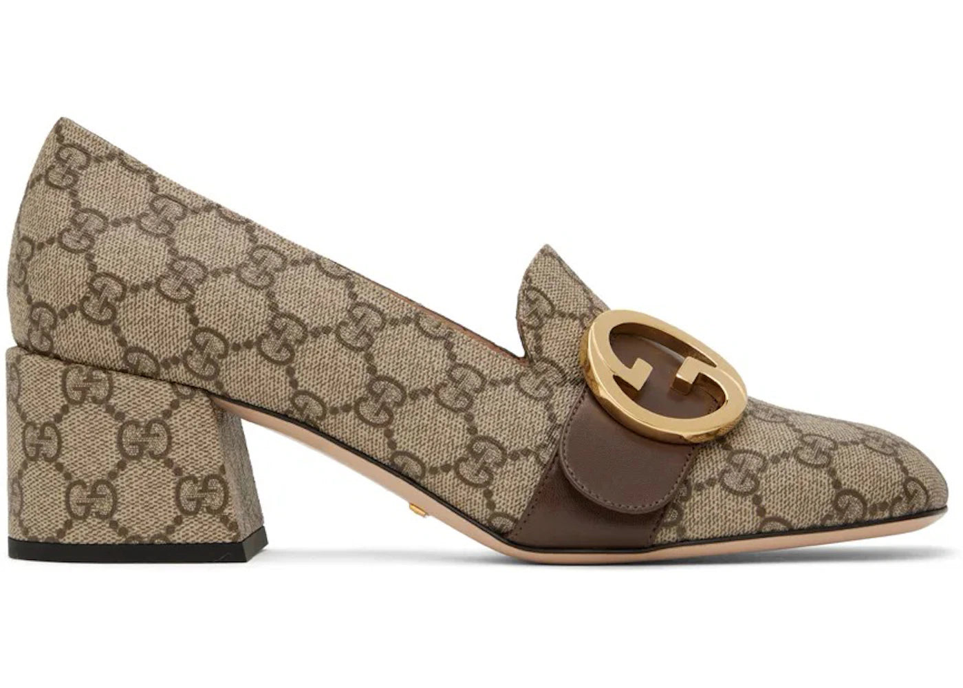 Gucci GG Supreme Canvas Pumps Beige Ebony (Women's) - vue secondaire A