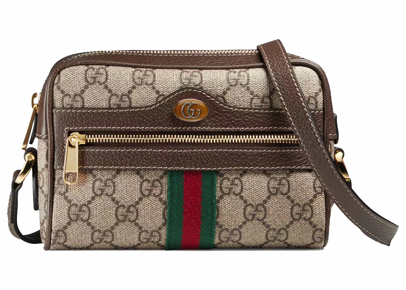 Gucci GG Supreme Ophidia Monogram Crossbody Beige/Ebony - vue 360