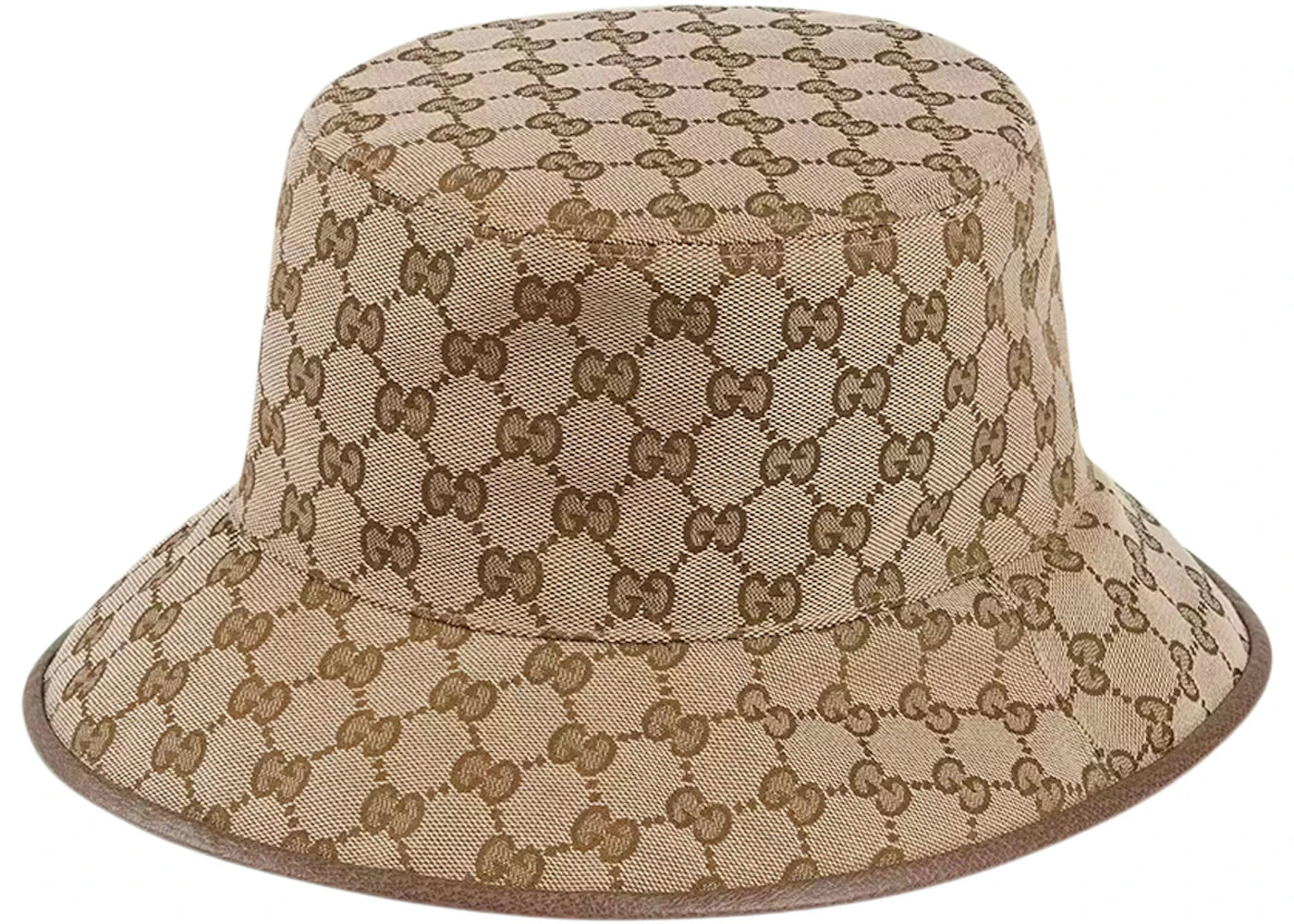 Gucci GG Supreme Reversible Bucket Hat Bucket Hat Beige Brown - vue 360