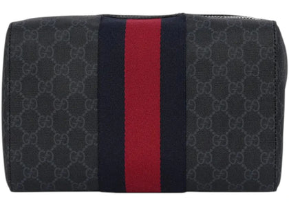 Gucci GG Supreme Toiletry Beauty Case Black/Grey - authentic Gucci product