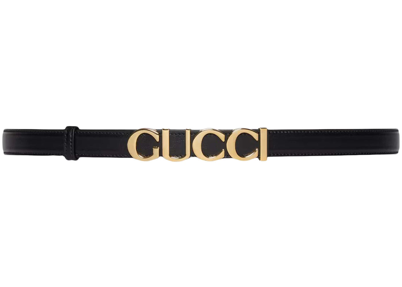 Gucci Buckle Thin Belt Black - vue secondaire A