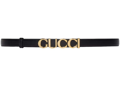 Gucci Buckle Thin Belt Black - product view 2