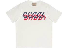 Gucci Gucci Mirror Print T-Shirt Ivory