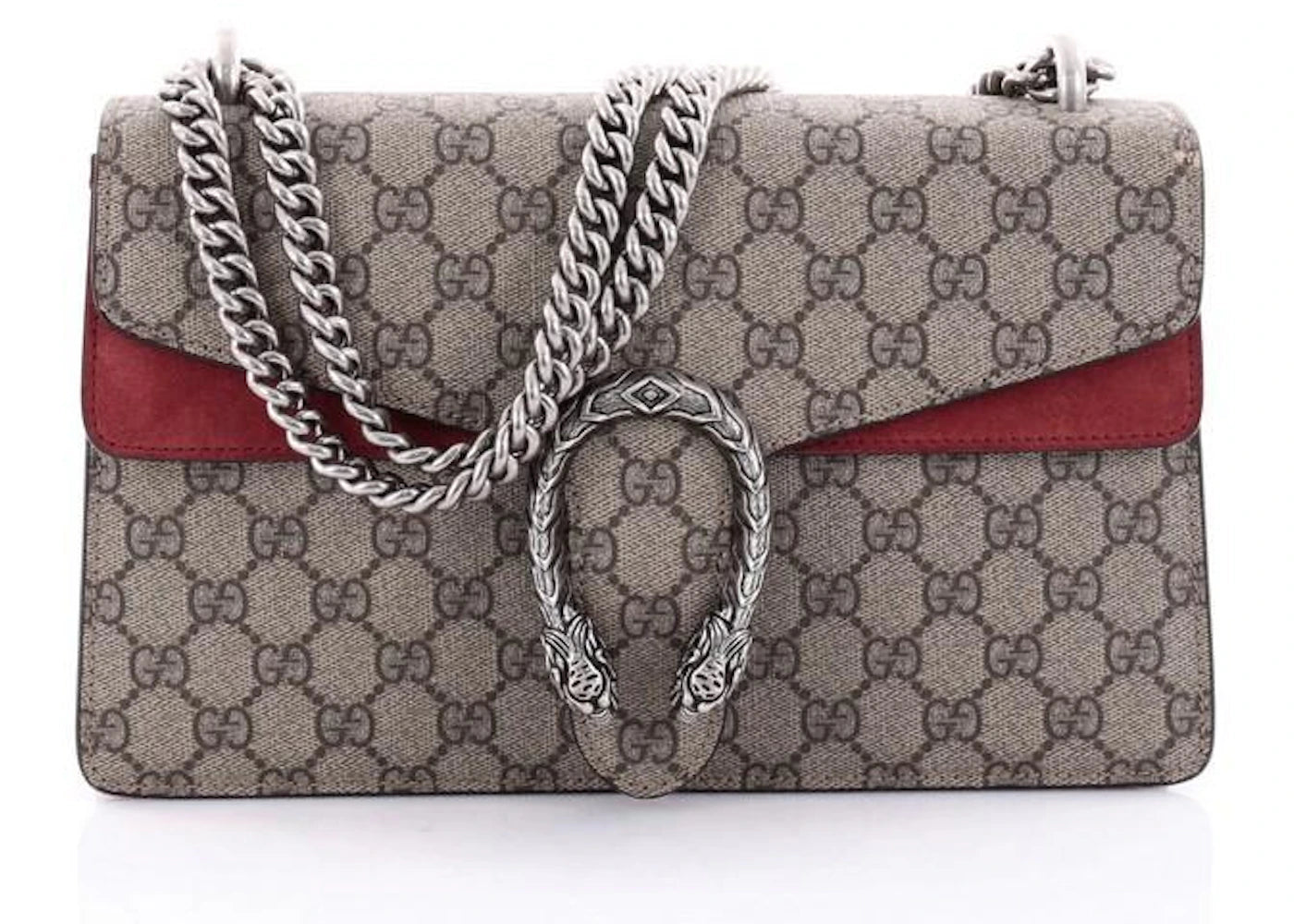 Gucci Dionysus Schultertasche GG Supreme Klein Beige/Rot - vue 360