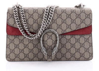 Gucci Dionysus Schultertasche GG Supreme Klein Beige/Rot