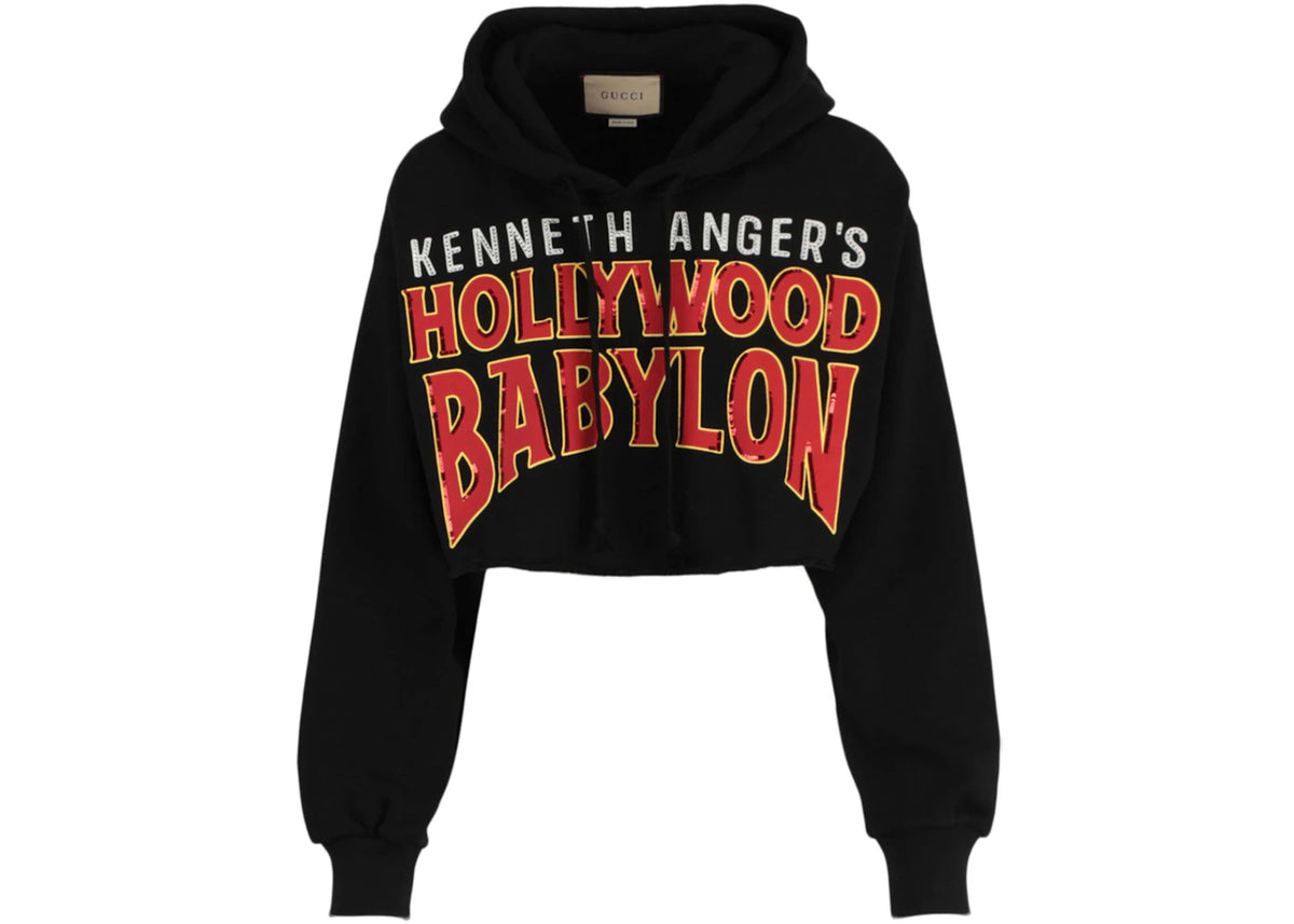 Gucci Hollywood Babylon Cropped Sweatshirt Black - vue secondaire A