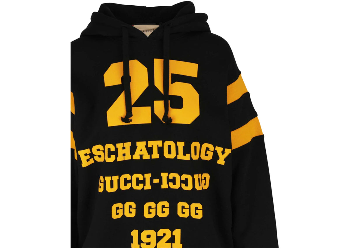 Gucci Hooded Graphic Sweatshirt Black - vue secondaire B