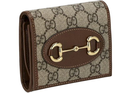 Gucci Horsebit 1955 Bifold Wallet Beige - authentic Gucci product