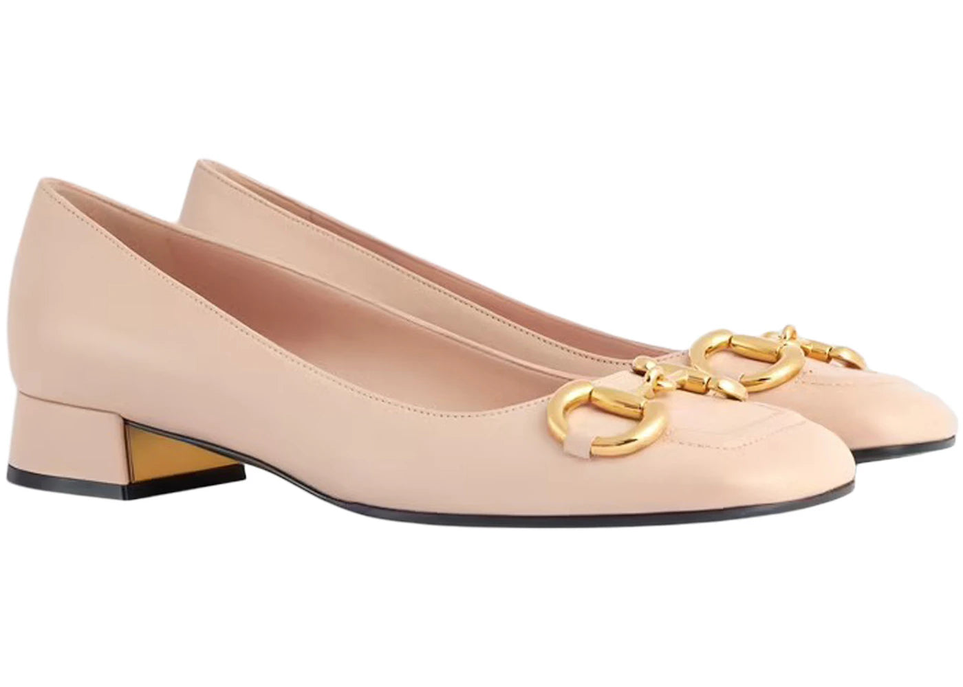 Gucci Horsebit Ballet Flat Light Pink Leather - vue secondaire B