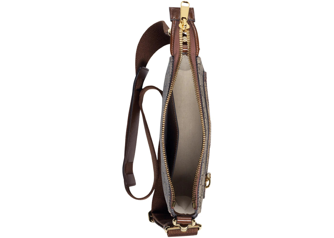 Gucci Interlocking G Messenger Bag GG Supreme Canvas Beige/Ebony - vue secondaire B