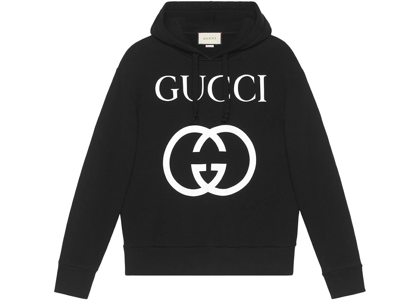 Gucci Interlocking G Oversize Fit Hoodie Black/White - vue secondaire A