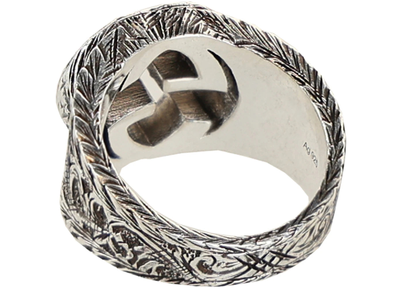 Gucci Interlocking G Paisley Silver Ring Silver - vue secondaire B