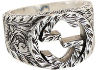 Gucci Interlocking G Paisley Silver Ring Silver