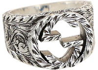 Gucci Interlocking G Paisley Silver Ring Silver