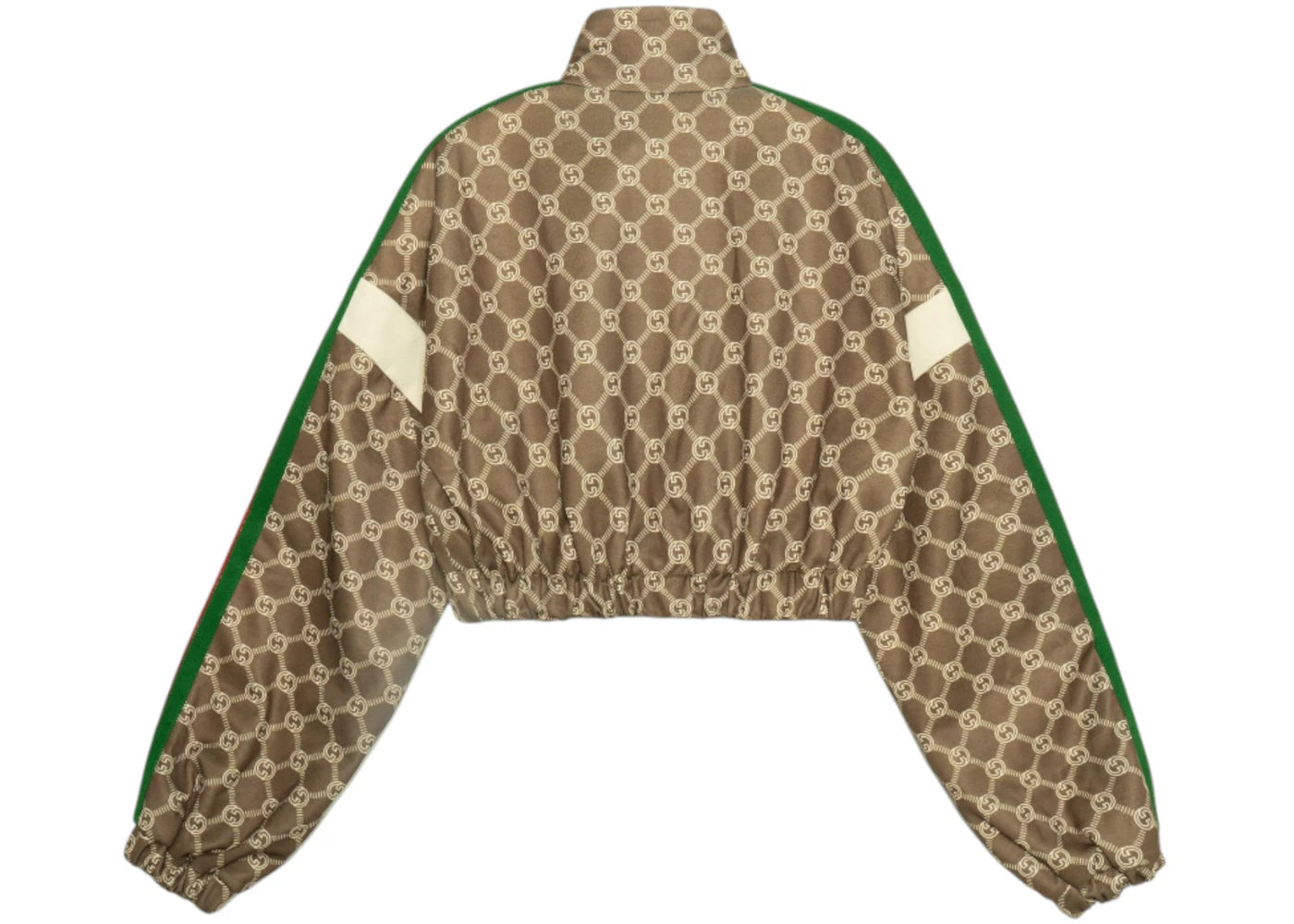 Gucci Interlocking G Zipper Jacket (Women's) Olive Green/Ivory - vue secondaire A