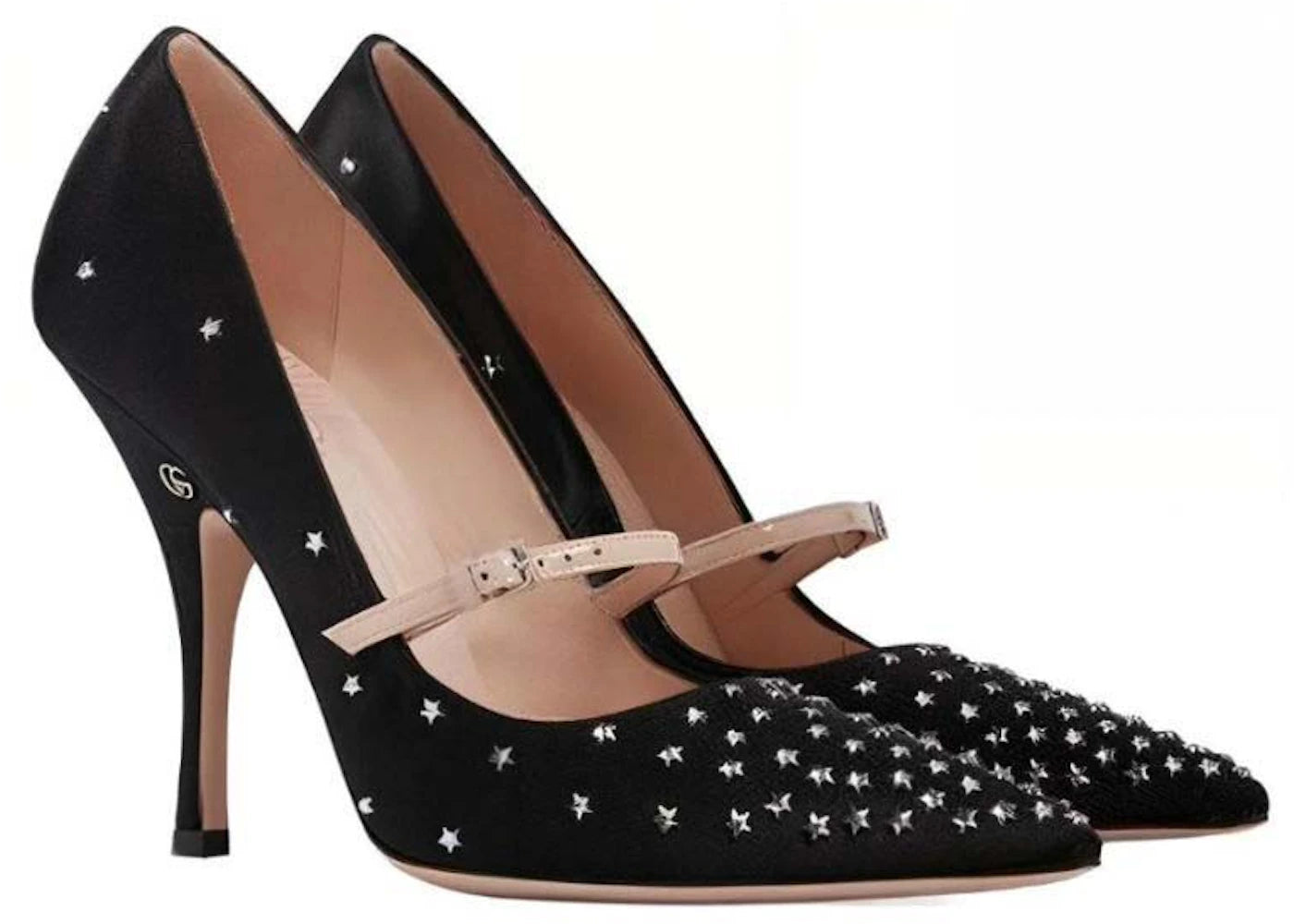 Gucci Jodie Verzierte Satin-Pumps Schwarz (Damen) - vue secondaire A