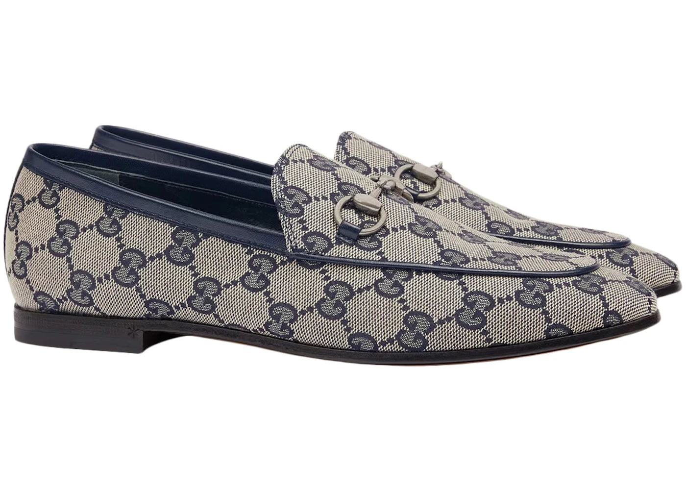 Gucci Jordaan Loafer Blue GG Canvas - vue secondaire B