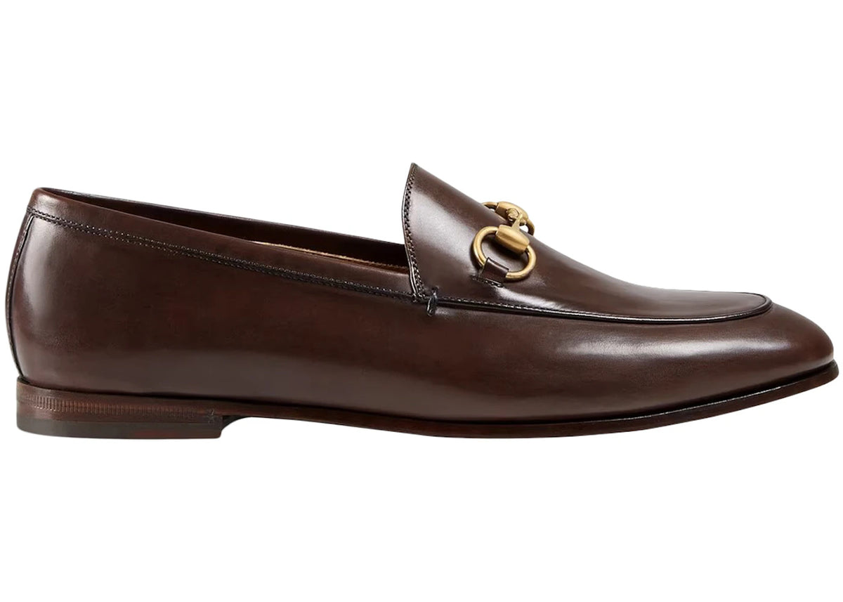 Gucci Jordaan Loafer Brown Leather (Women's) - vue 360