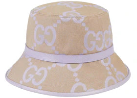 Gucci Jumbo GG Bucket Hat Beige/Lilac - vue 360