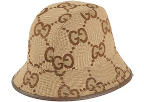 Gucci Jumbo GG Canvas Bucket Hat Camel/Ebony - vue 360