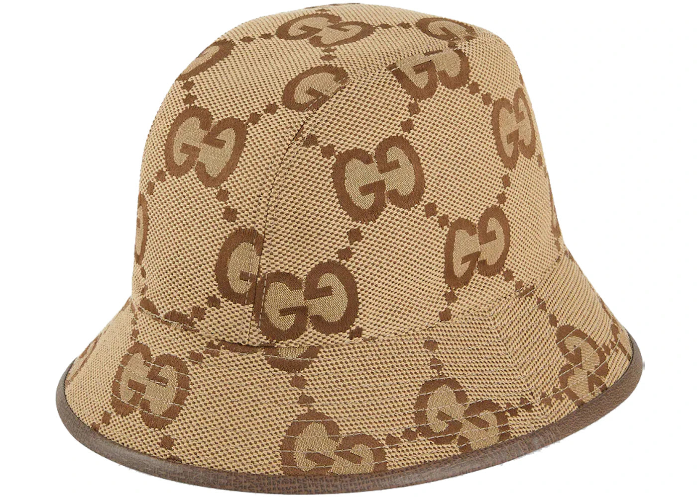 Gucci Jumbo GG Canvas Bucket Hat Camel/Ebony - vue secondaire A