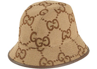Gucci Jumbo GG Canvas Bucket Hat Camel/Ebony