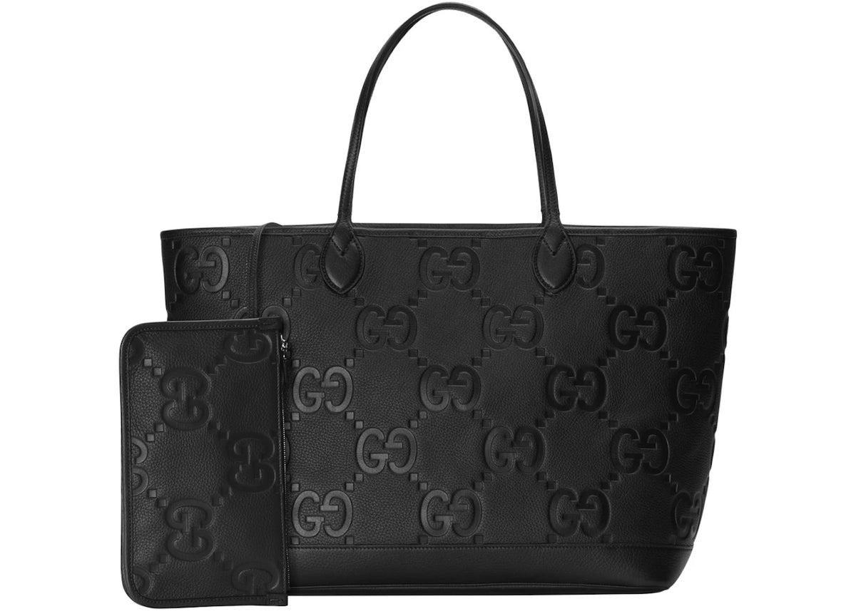 Gucci Jumbo GG Large Tote Bag Black - vue 360