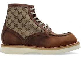 Gucci Laced Ankle Boot Brown - authentic Gucci sneakers