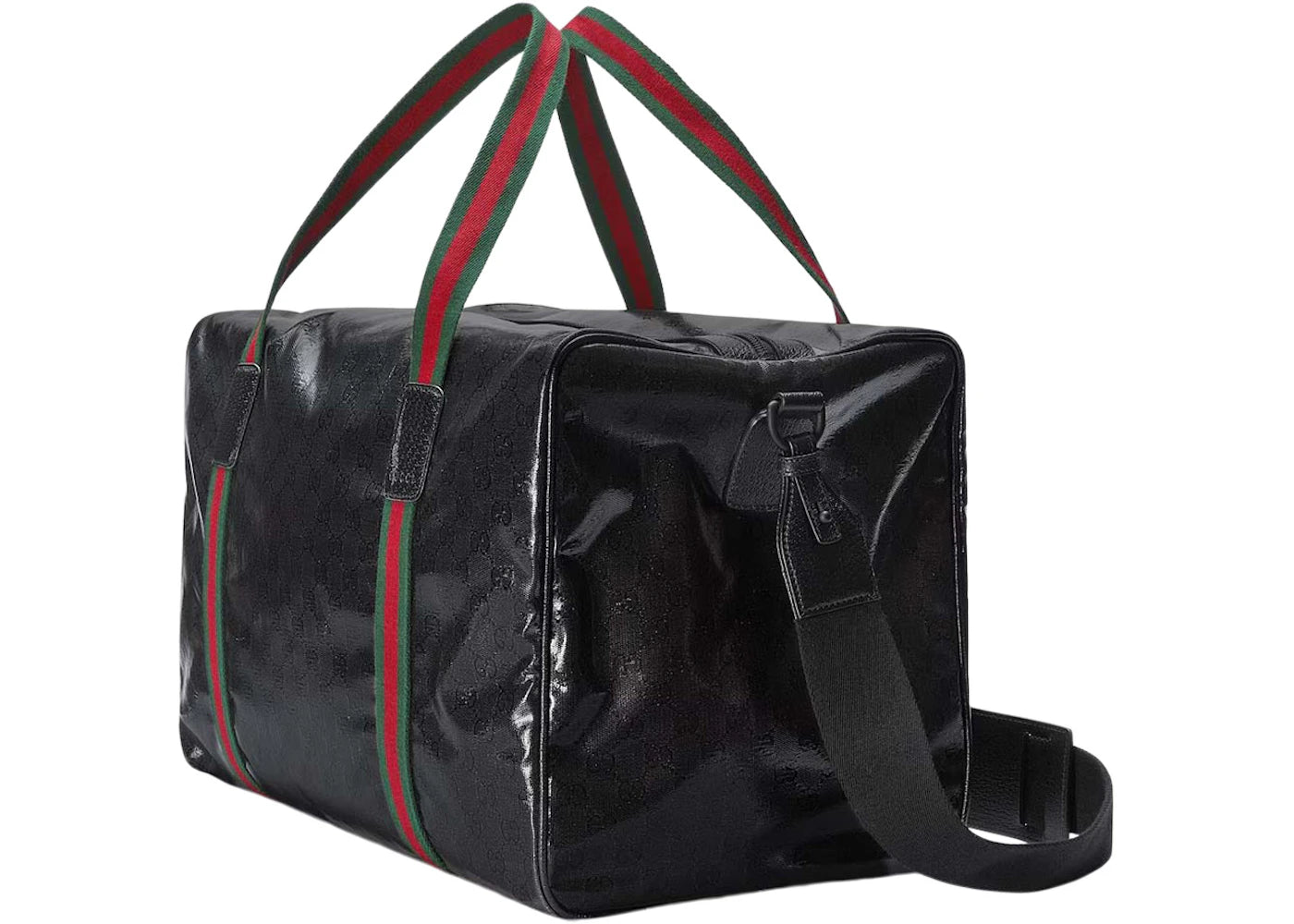 Gucci Large Duffle Bag with Web Black - vue secondaire B