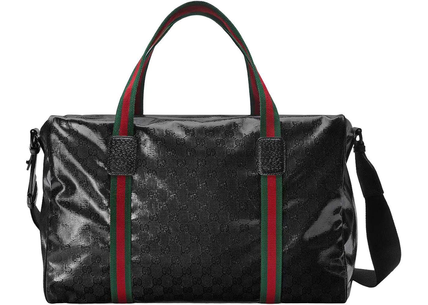 Gucci Large Duffle Bag with Web Black - vue secondaire A