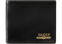 Gucci Ledergeldbörse mit Gucci-Logo (8 Kartenfächer) Schwarz