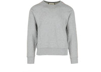 Gucci Logo Crewneck Sweatshirt Medium Grey/Milk Red